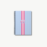 Gingham Monogram Stripe Notebook